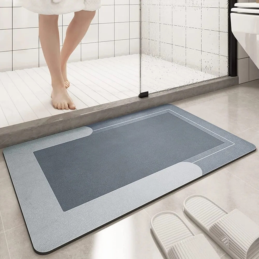 Plain Absorbent Floor Mat for Bathroom or Kitchen