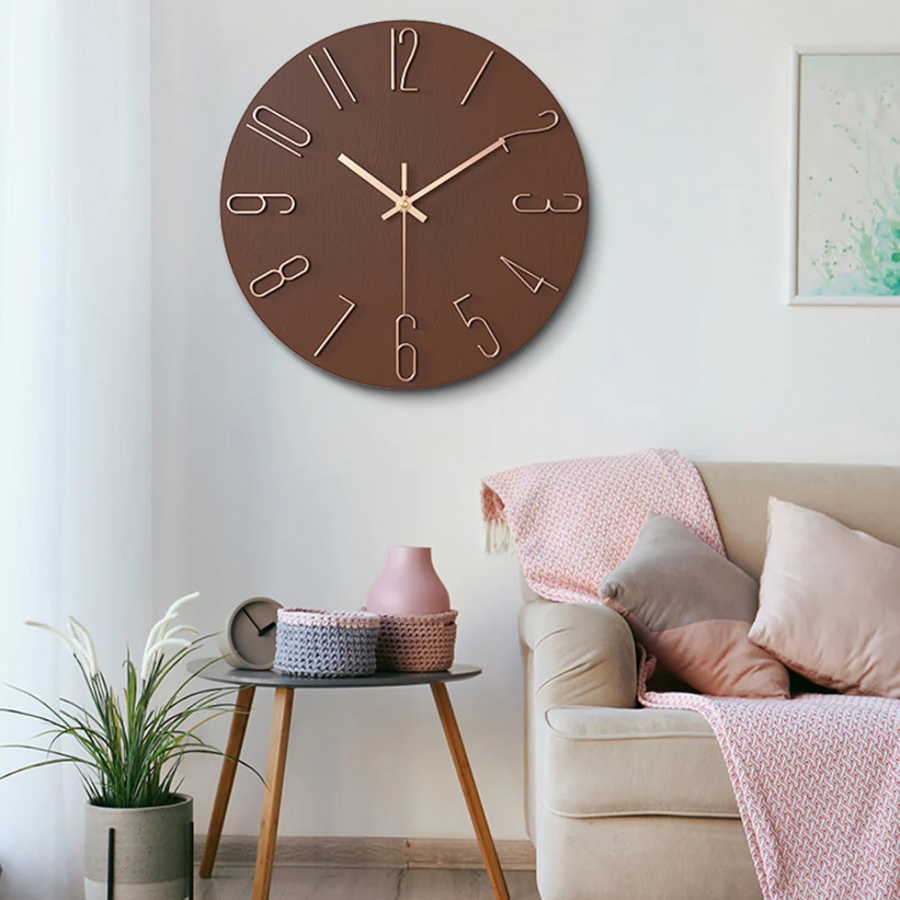 Modern Silent Quartz Wall Clock – 30 cm