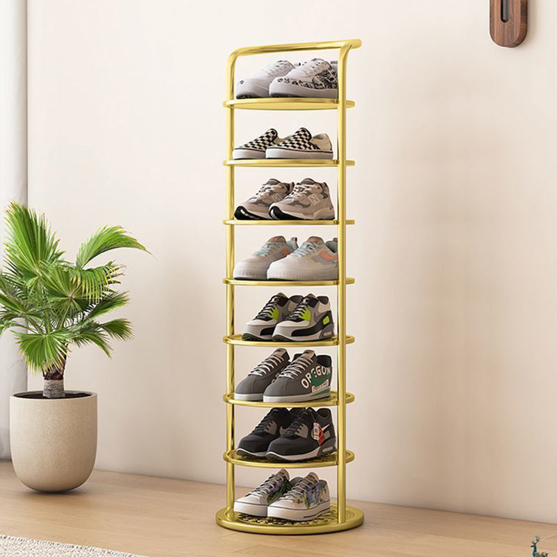Round Metal Shoe Rack – 5, 6, 7 or 8 Tiers for Entryway Storage
