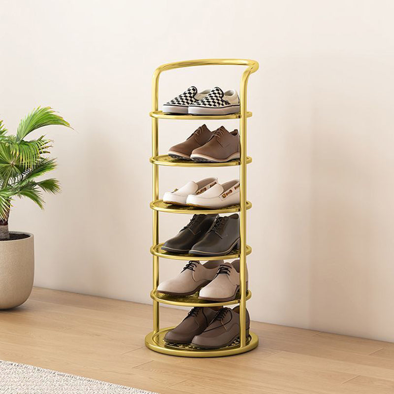Round Metal Shoe Rack – 5, 6, 7 or 8 Tiers for Entryway Storage