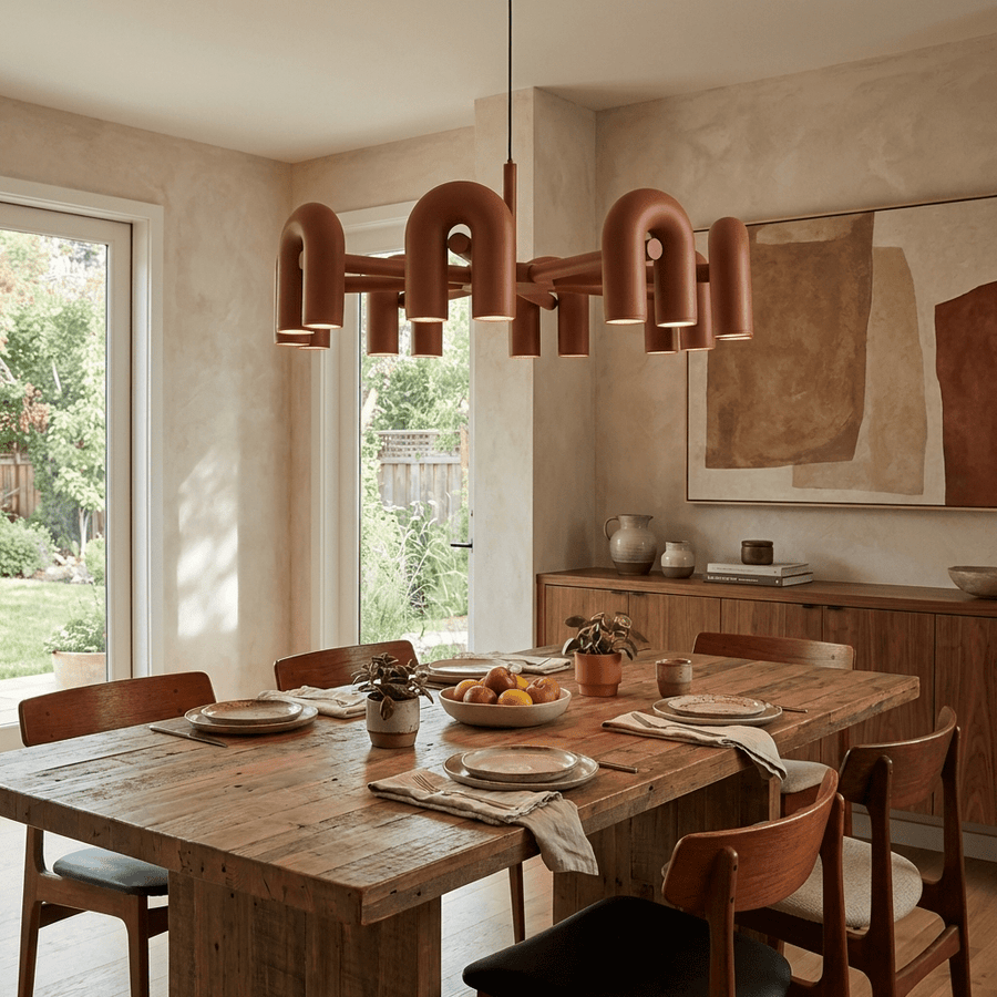 Adjustable U-Shaped LED Chandelier – Modern Multi-Arm Design
