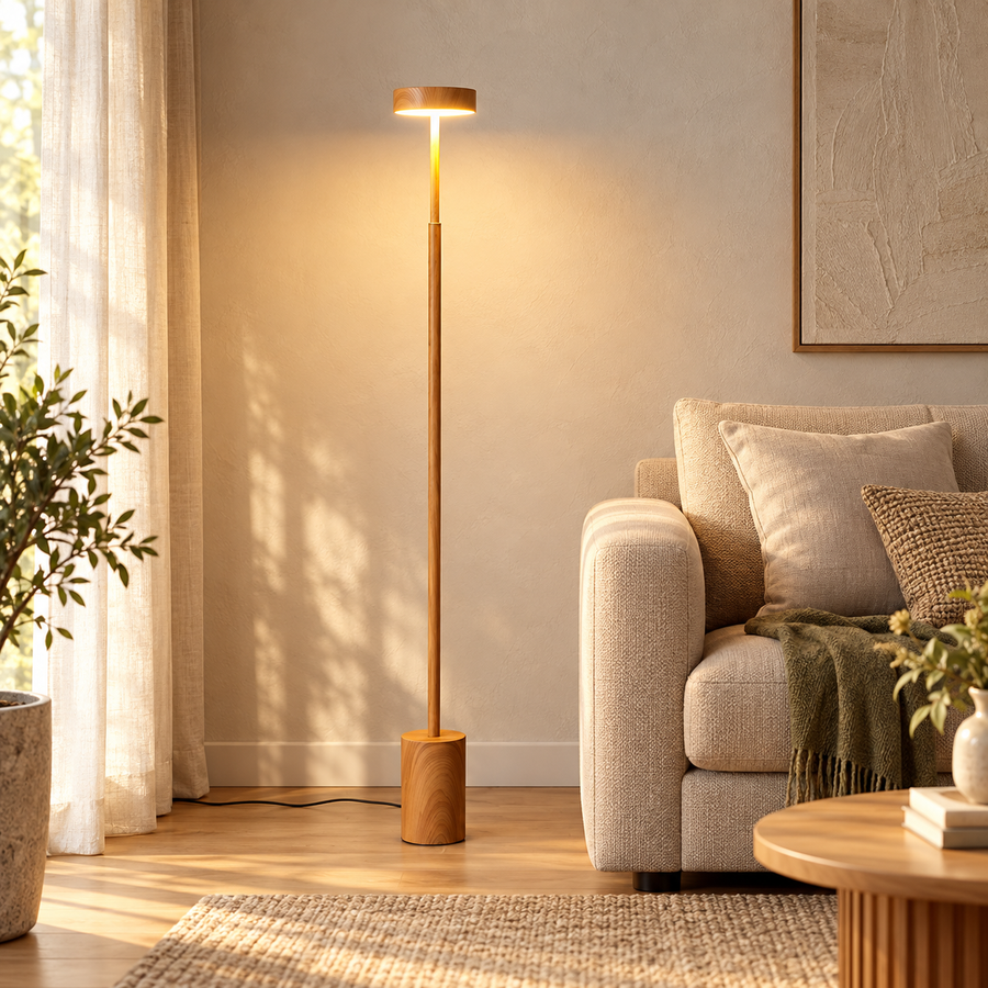 Round LED Floor Lamp – 12W, Colour Options