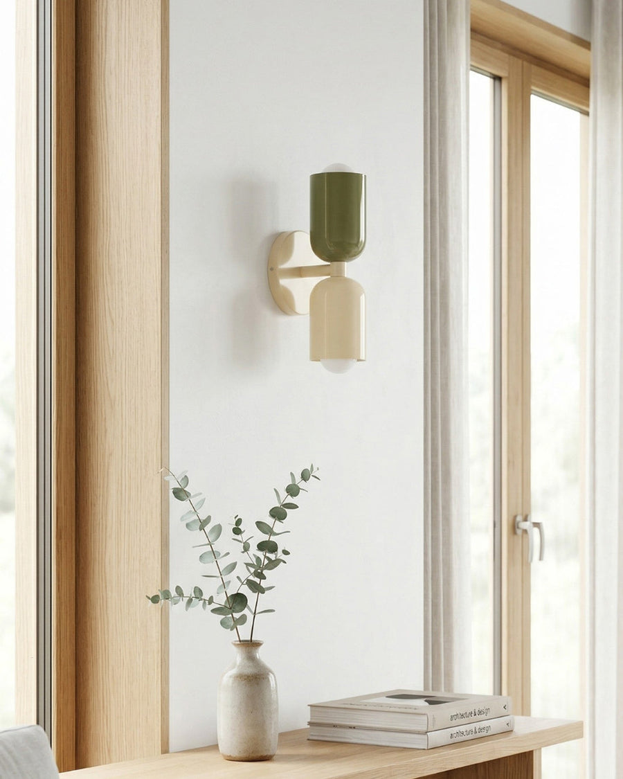 Colourful Up and Down Wall Light – Two E27 Bulbs Included
