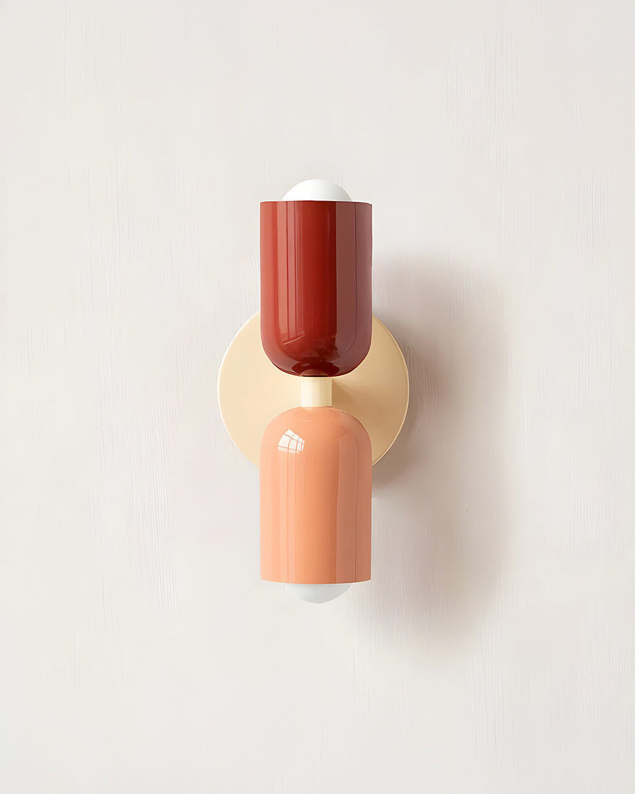 Colourful Up and Down Wall Light – Two E27 Bulbs Included