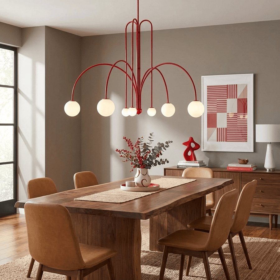 Multi-Arm Glass Globe Pendant Light – G9, Colour Options