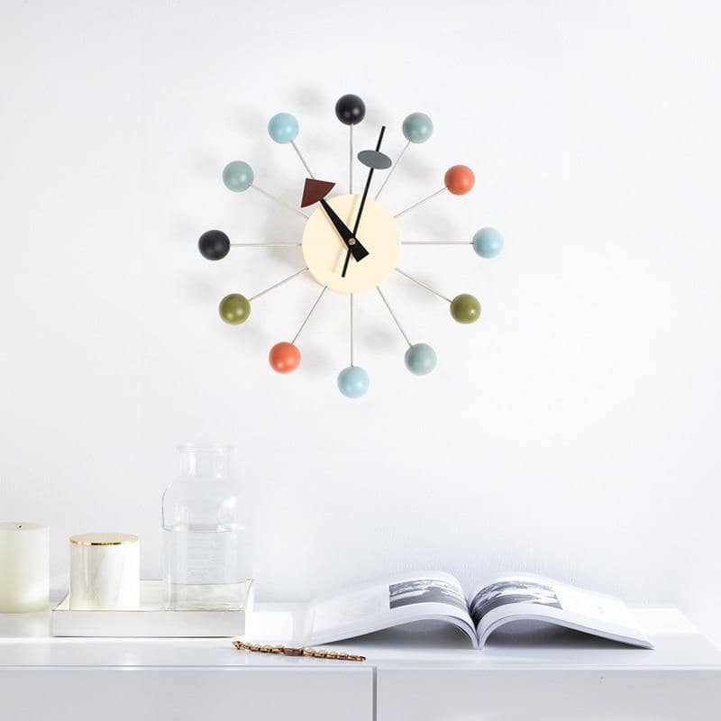 Abstract Ball Wall Clock – Silent Quartz, 32 cm