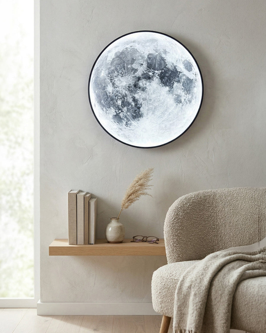 Textured Moon LED Wall Light – Multiple Sizes