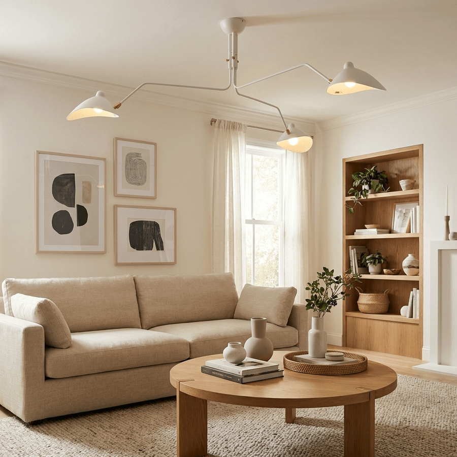 Multi-Arm Ceiling Light with Adjustable Shades – E26/E27