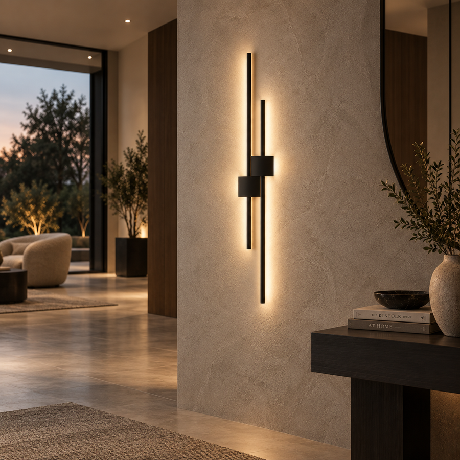 Modern LED Wall Light in Aluminium and Iron