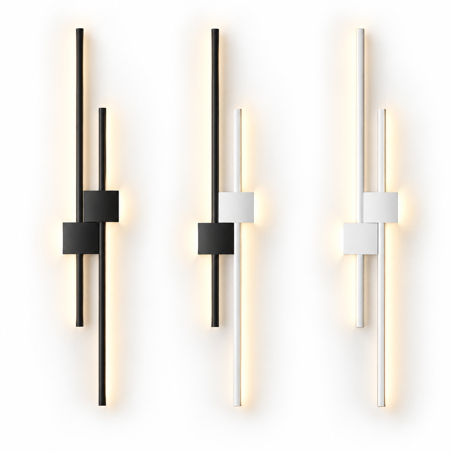 Modern LED Wall Light in Aluminium and Iron