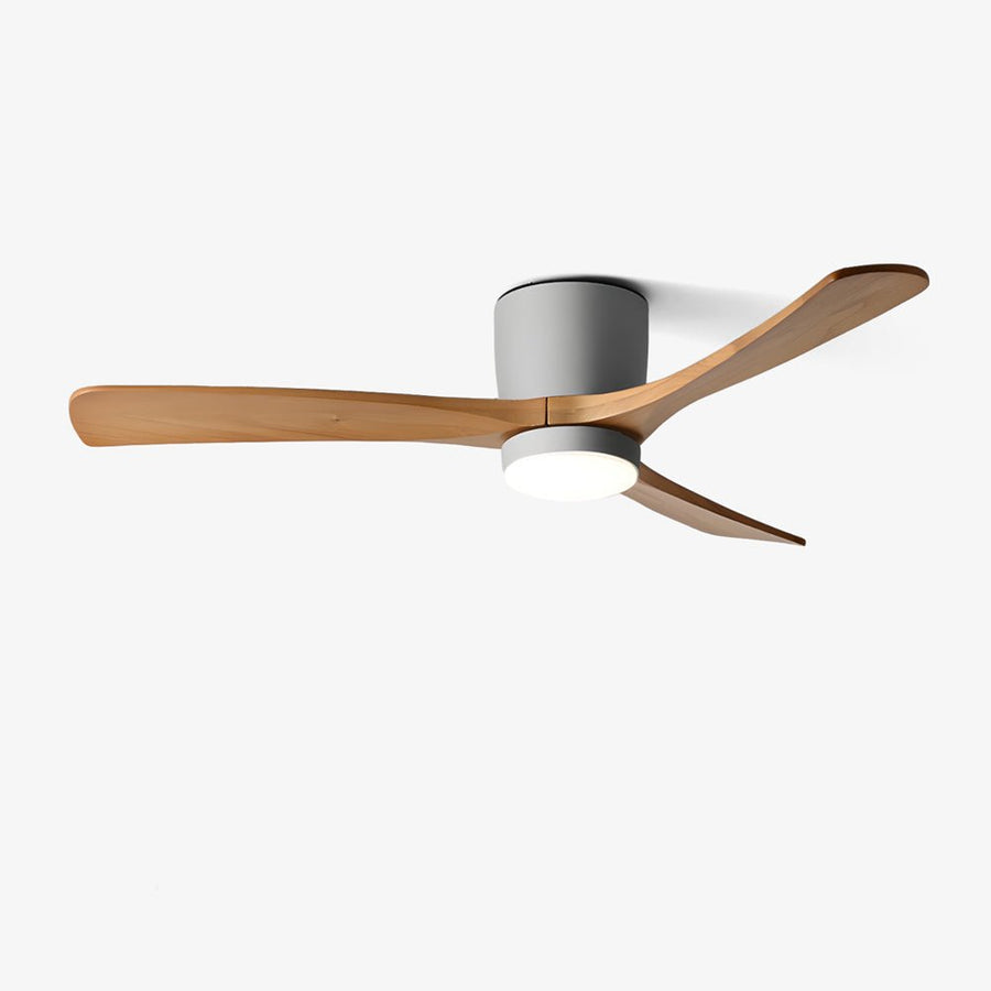 Solid Wood Ceiling Fan with LED Light – Multiple Sizes