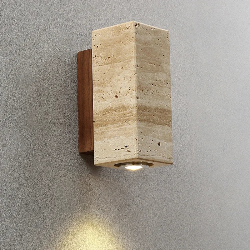 Travertine Wall Light – Wabi-Sabi Style