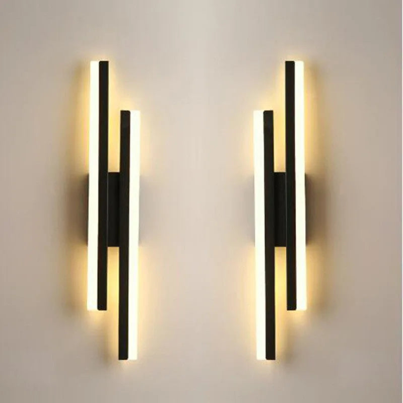 LED Wall Light with Copper Detail and Acrylic Shade