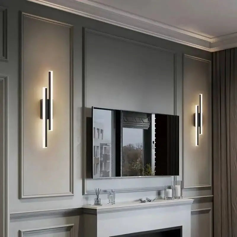 LED Wall Light with Copper Detail and Acrylic Shade