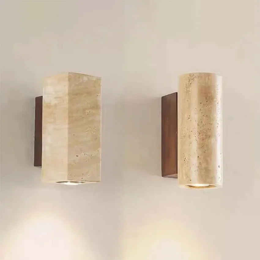 Travertine Wall Light – Wabi-Sabi Style