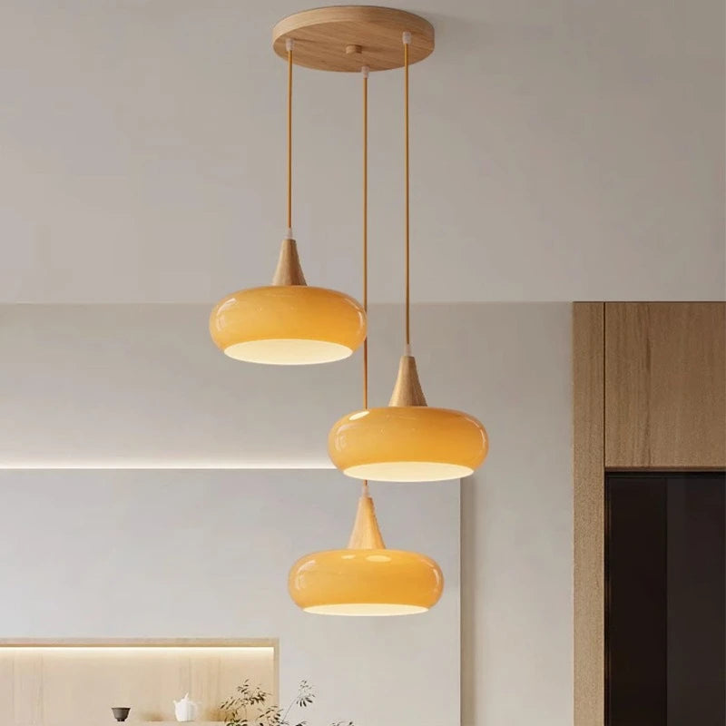 Bauhaus Glass Pendant Light – Persimmon Shape