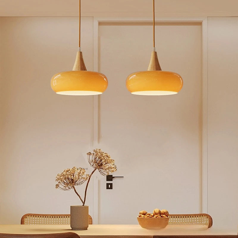 Bauhaus Glass Pendant Light – Persimmon Shape
