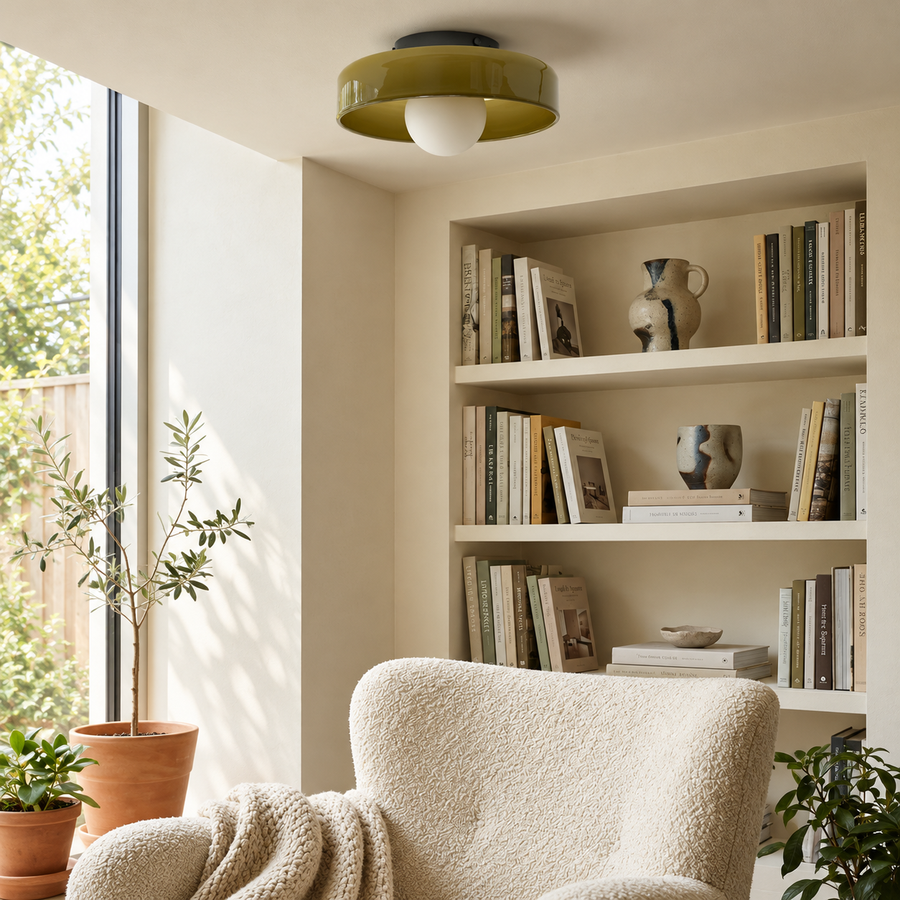 Round Glass Wall or Ceiling Light – G9 Bulb Included