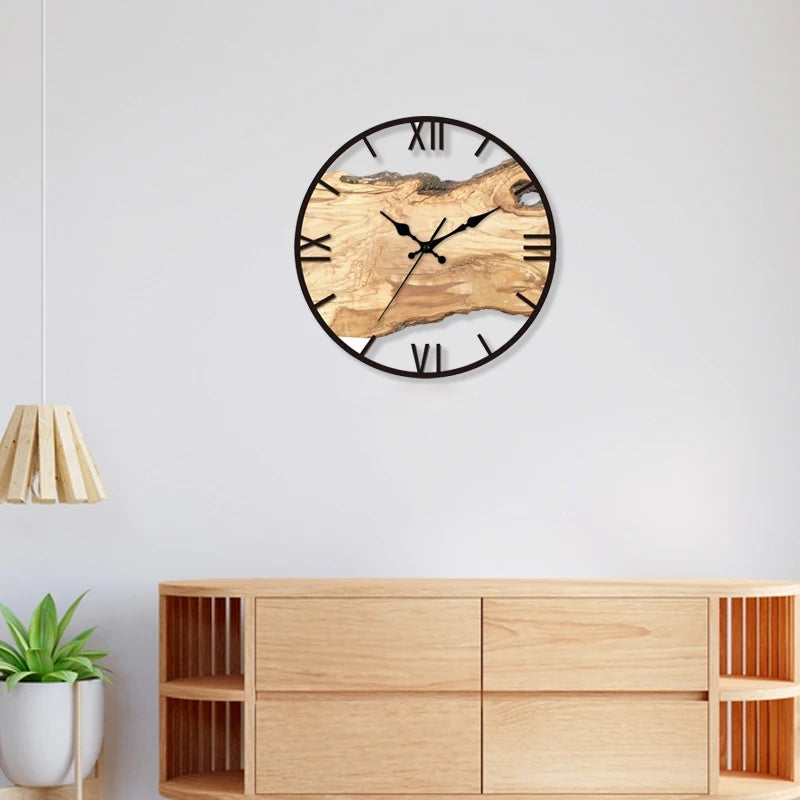 Transparent Acrylic Wall Clock – Silent, 30 × 30 cm