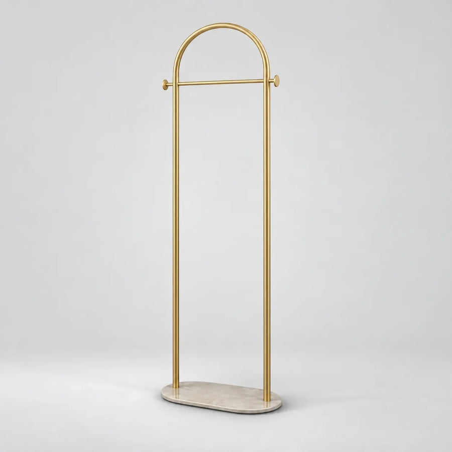 Gold Freestanding Clothes Rack with Arched Rail – 170 cm