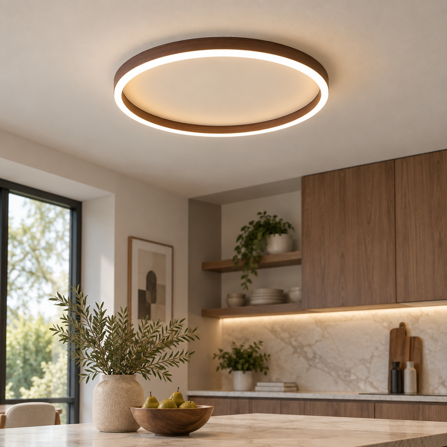 Round LED Ceiling Light – Aluminium and Acrylic
