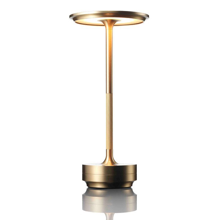 Rechargeable Disc LED Table Lamp with Touch Dimmer – 27.5 cm