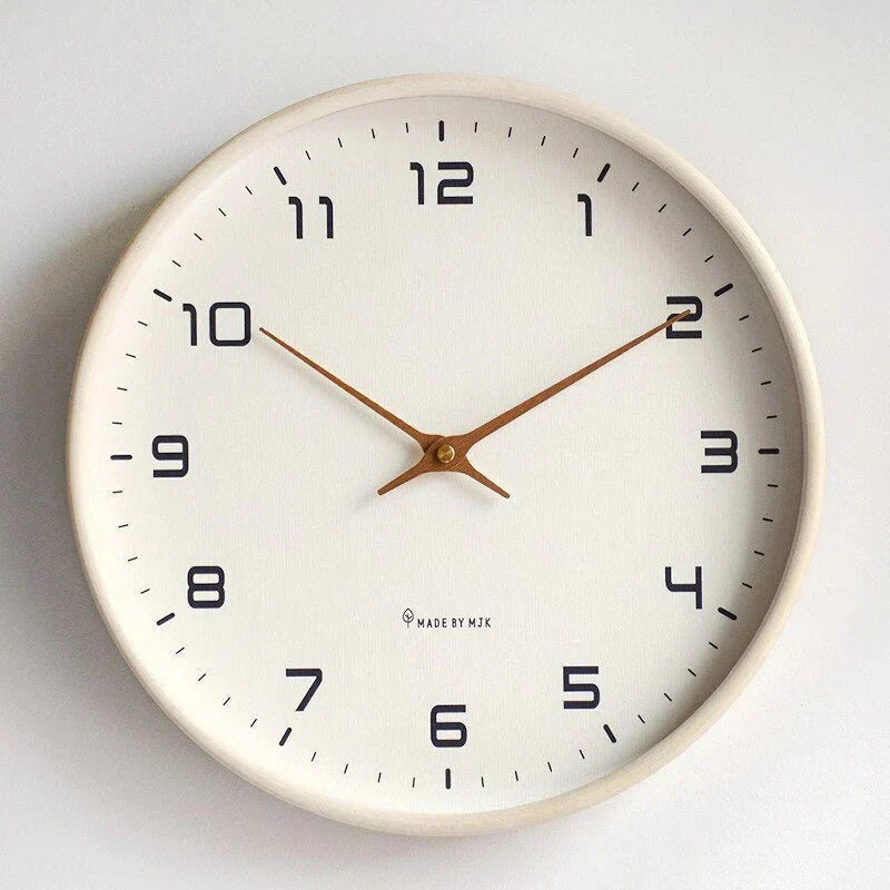 Round Wooden Wall Clock – 25 or 30 cm, Non Ticking
